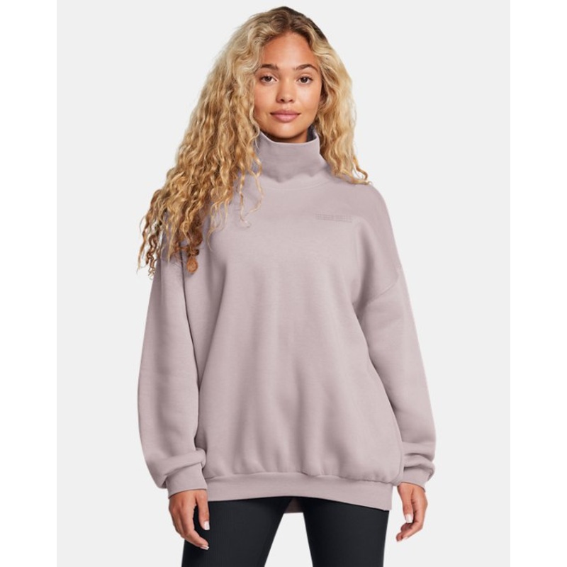 Women’s Icon Fleece Oversized Mock Crew TETRA GREY S