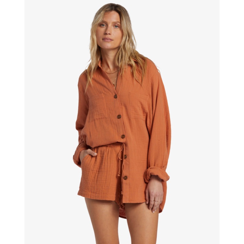 Women’s Swell Shirt Woven Shirt TOFFEE S