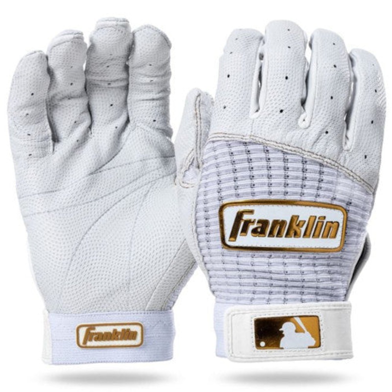 Adult Pro Classic Batting Gloves WHITE/GOLD S