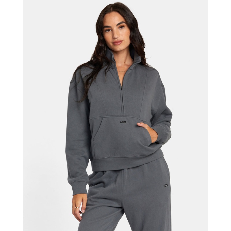 Women’s Sunday Half Zip Base Layer Top CHARCOAL XS