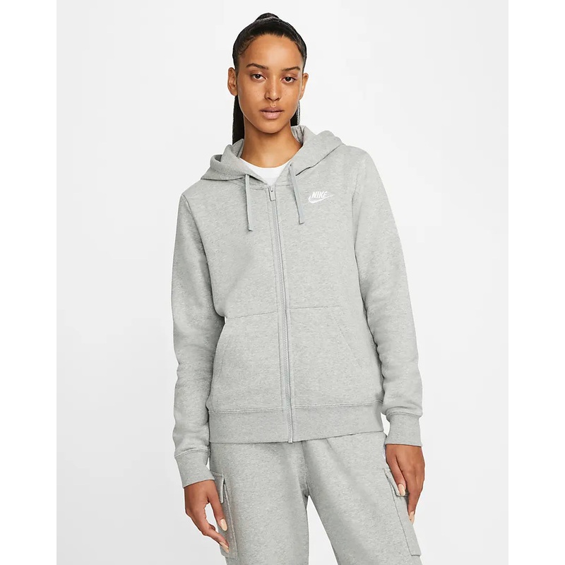 Women’s Sportswear Club Fleece Full-Zip Hoodie DARK GREY XS