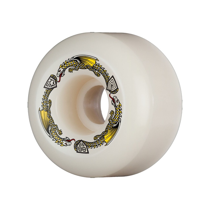 Dragon Formula 88A 54mm Skateboard Wheels 54MM X 39MM WHITE