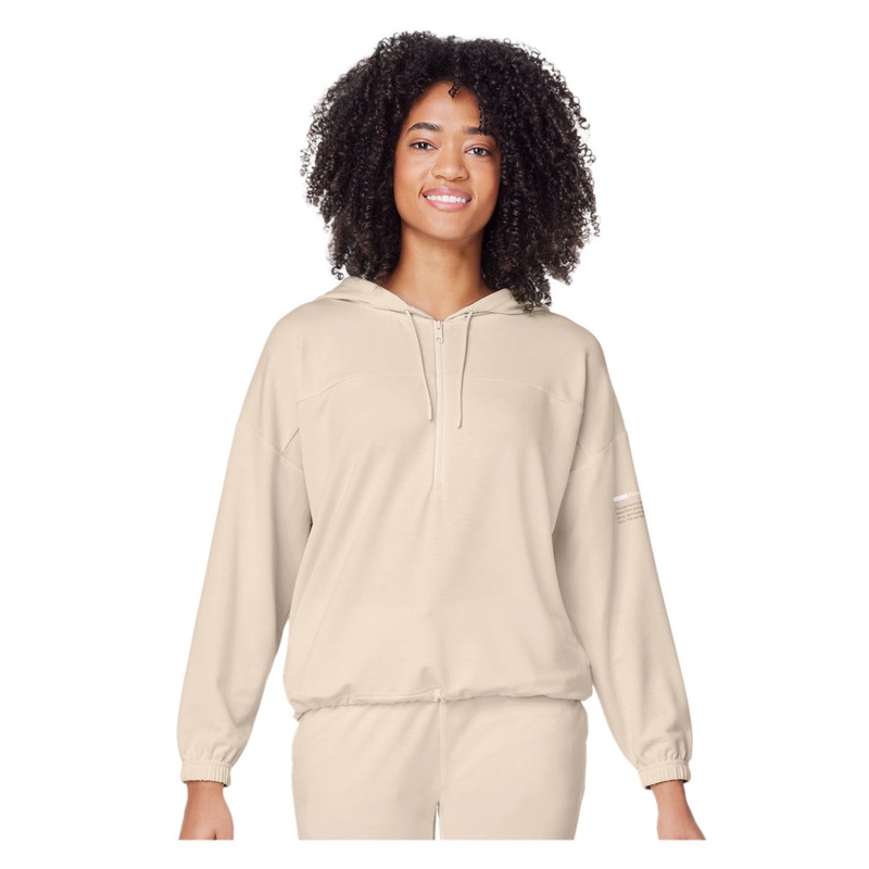 Women’s Oversize Free Quarter-Zip Hoodie ECRU S