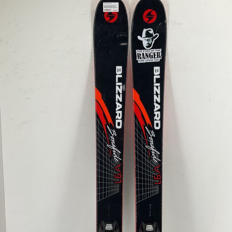 2021 Blizzard Bonafide 97 Shop Skis w/ Marker Jester 18 Pro Bindings 189cm Black/Red/Orange Used