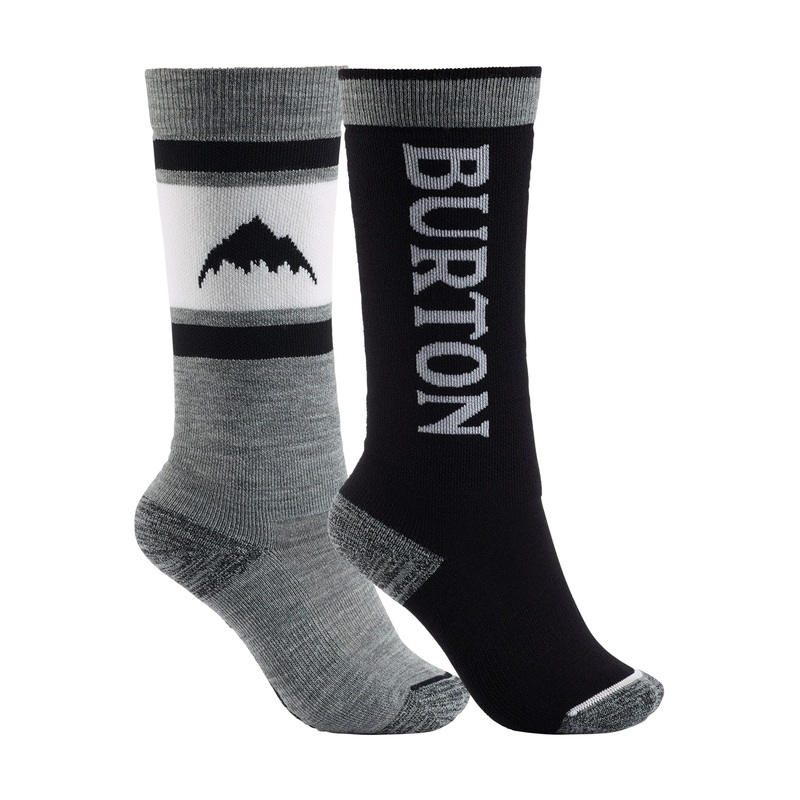 Burton Kids Weekend Midweight Socks 2-Pack M/L True Black