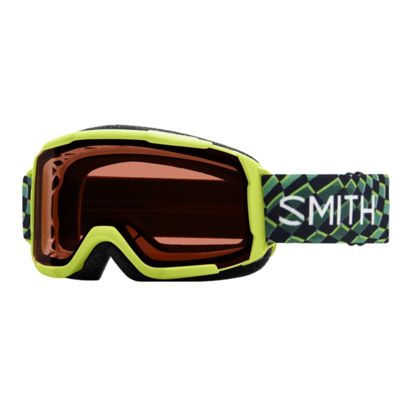 Smith Junior’s Daredevil Goggles M Electric Lime Left Turn / Blue Sensor Mirror New