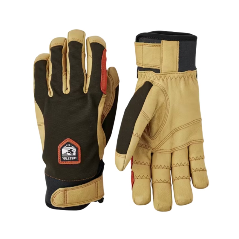 Hestra Ergo Grip Active 5-Finger S (7) Dark Forest/Natural Brown New