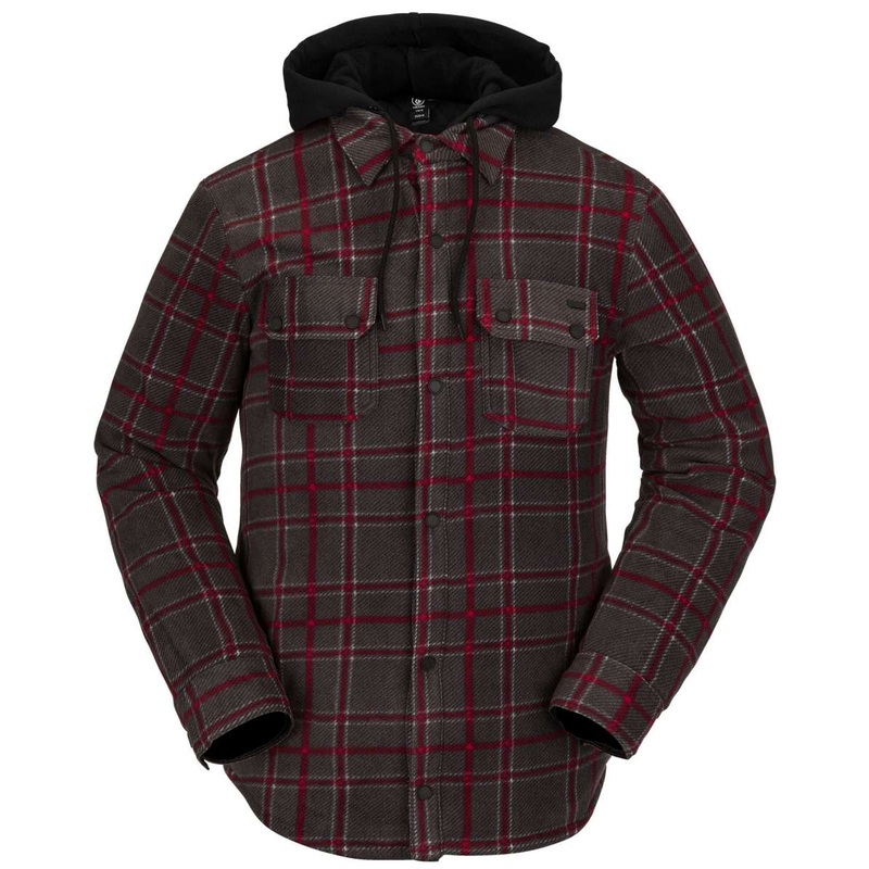 Volcom Field Insulated Flannel Jacket 2023 BLACK PLAID XS