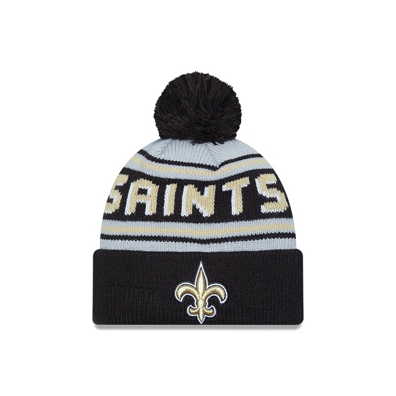 New Era New Orleans Saints Cuffed Knit Hat with Pom OS