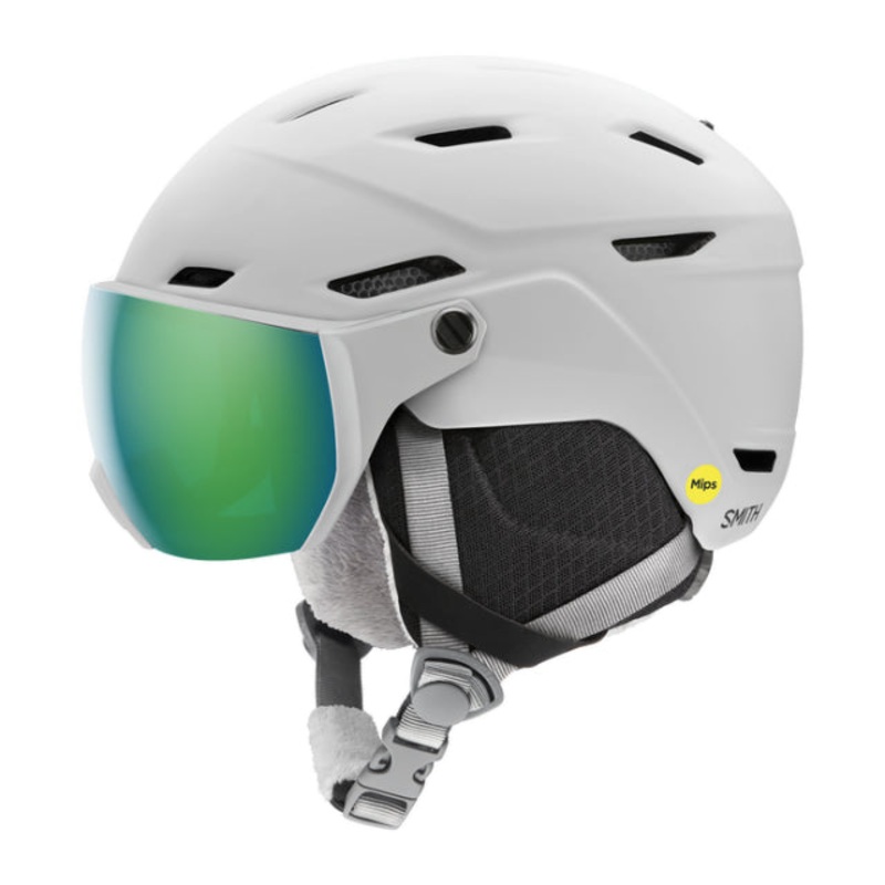 Smith Survey Jr. MIPS Helmet Matte Black + Green Mirror Youth Small/Medium