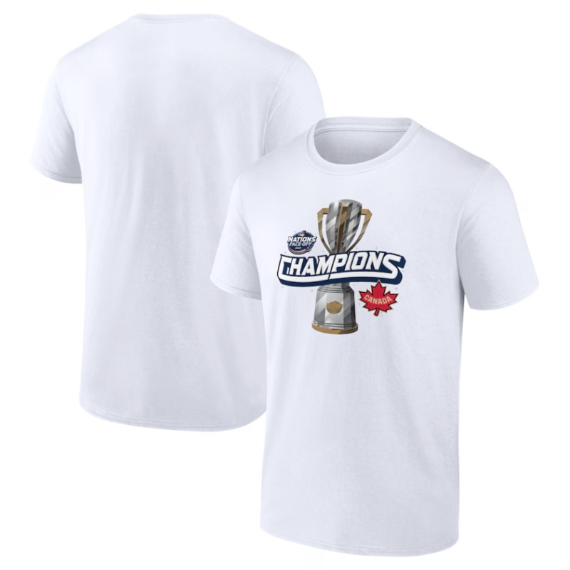 Canada 2025 4 Nations Face-Off Champions T-Shirt WHITE S