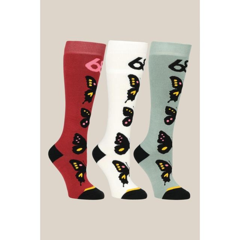 Womens Butterfly Socks – 3 Pack Assorted Large/X-Large