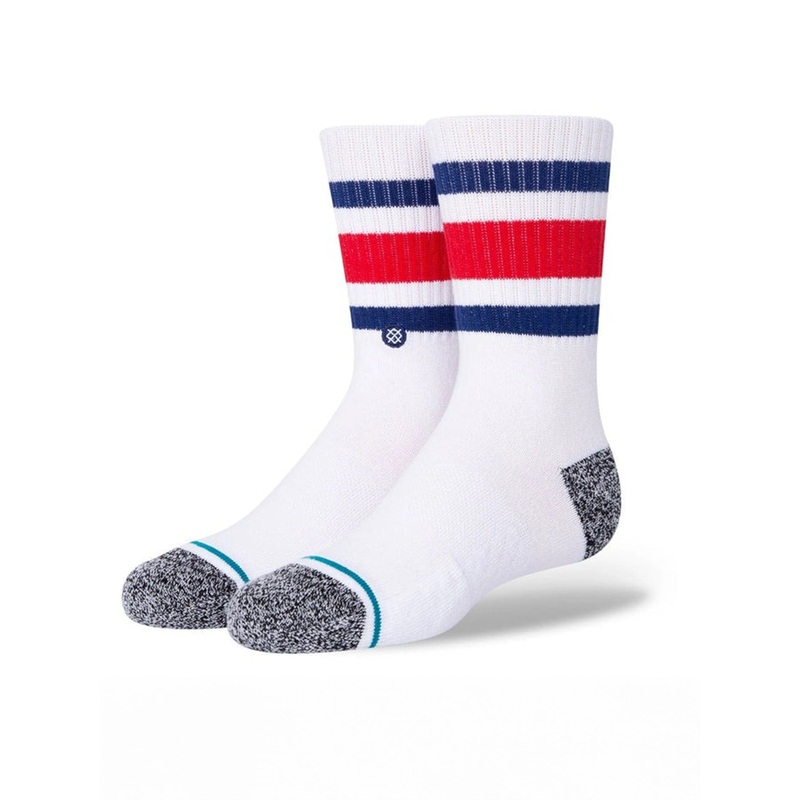 Boyd White Blue Socks (Kids) MED WHITE BLUE (WBL)