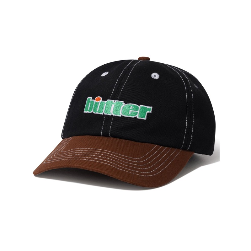 Ace 6 Panel Strapback Hat O/S BLACK/BROWN