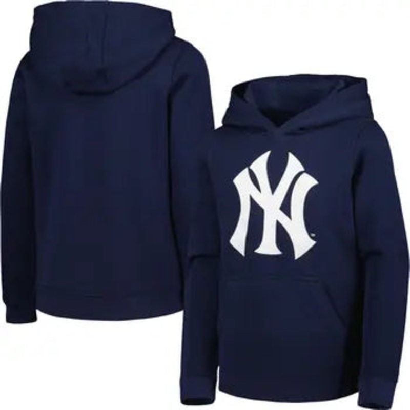 Outerstuff Youth New York Yankees Primary Logo Hoodie NAVY S