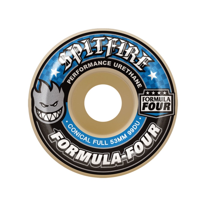 F4 Conical Full 99DU 58mm Skateboard Wheels 58MM/99DU NATURAL