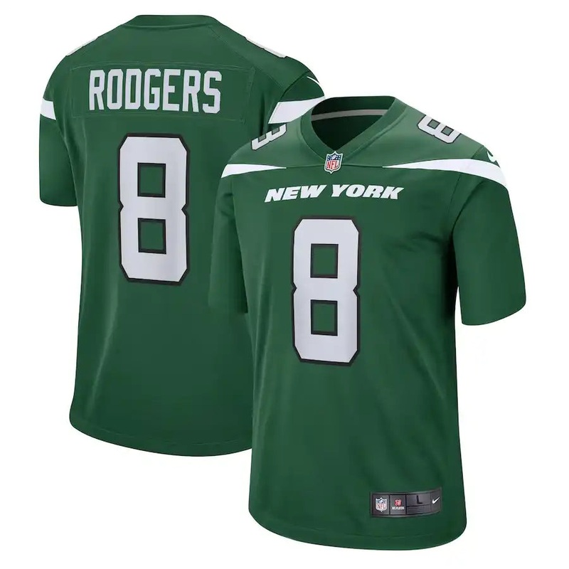 Game Green Aaron Rodgers #8 Jersey L