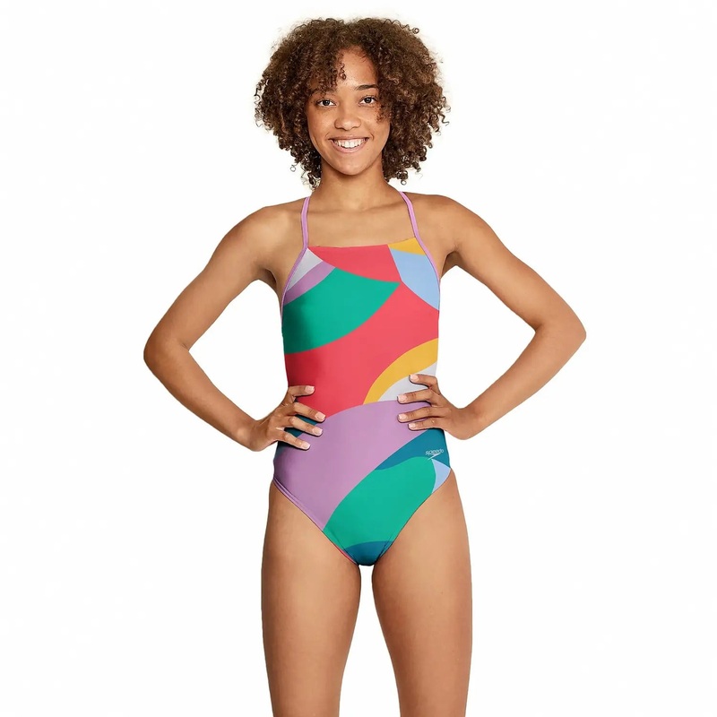 Women’s Printed T-Back One Piece RED 30