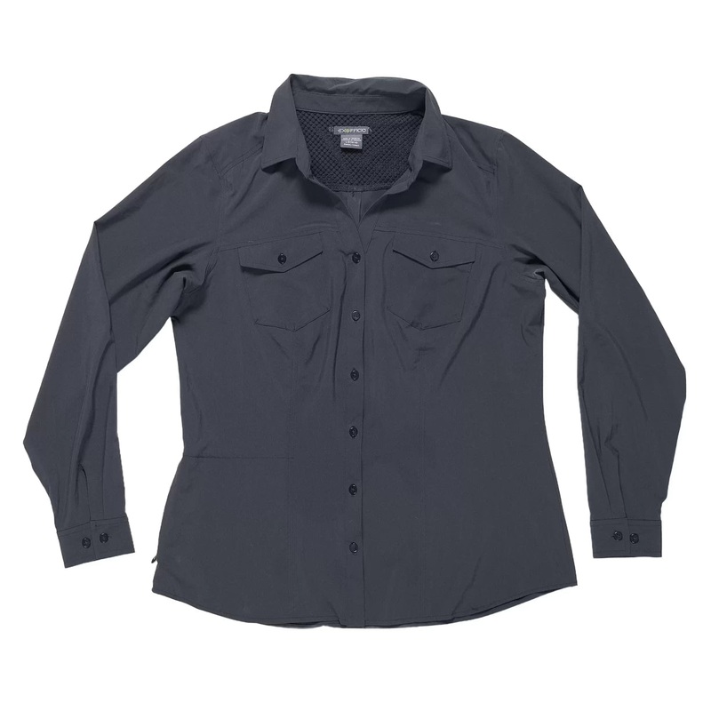 Exofficio Long-Sleeve Button Down Shirt – Women’s L Black