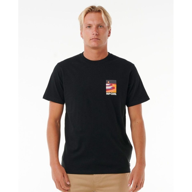 Men’s Surf Revival Lined Up T-Shirt BLACK M